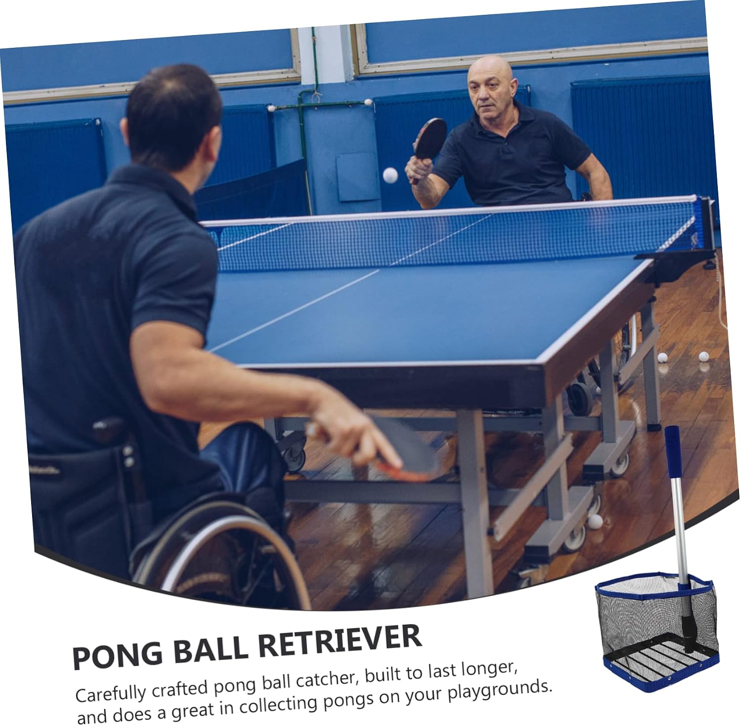 Pong Balls Catch Net Telescopic Pingpong Picker for Collection for Ages