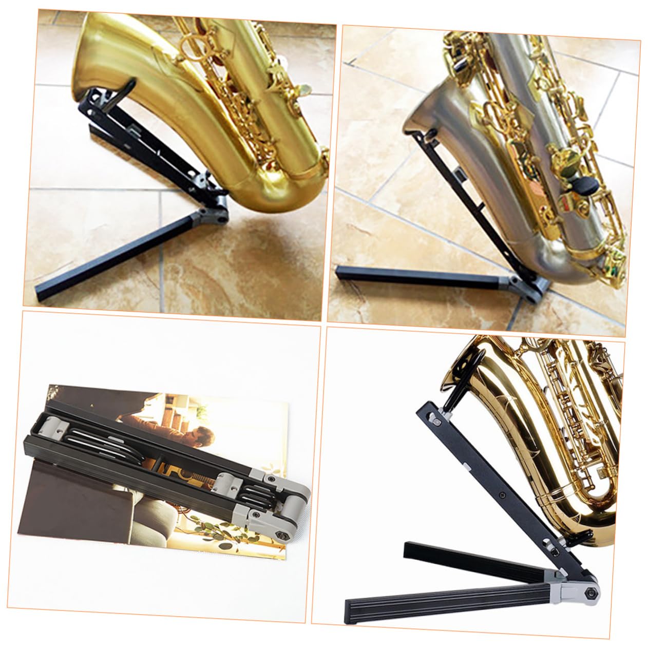 TOYANDONA Supporto Per Sax Pieghevole e Portatile Stativo Metallo Per Saxofono Supporto Di Stoccaggio Per Sax Contralto