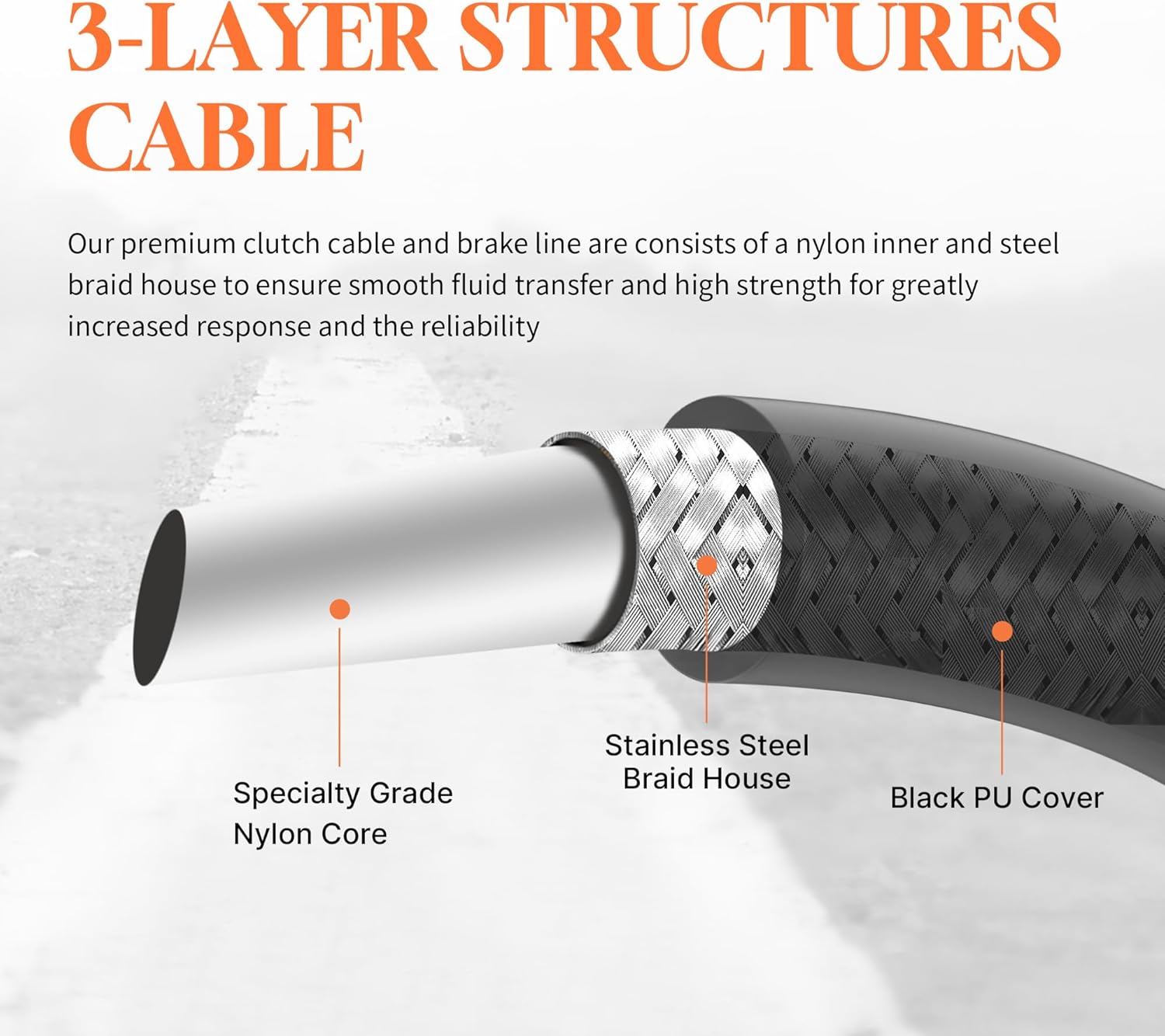 12" Ape Hanger Handlebars Cable Extension Kit for Harley 2011-2015 Softail NO ABS Model, Extended Clutch Cable, Brake Line, Throttle Cable, Turn Signal Wire & CAN-Bus Wire Harness, Black