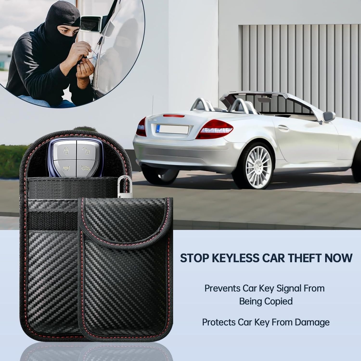 caslord 2 Pack Faraday Pouch for Car Keys - Mise en situation et utilisation