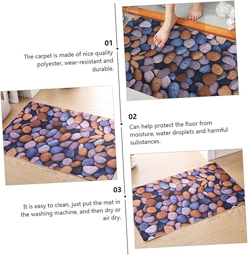 Miniatura 8 de 1Pc Fashionable Absorbent Floor Mat Non Slip for Bathroom and Kitchen to Clean Material Moisture Protection
