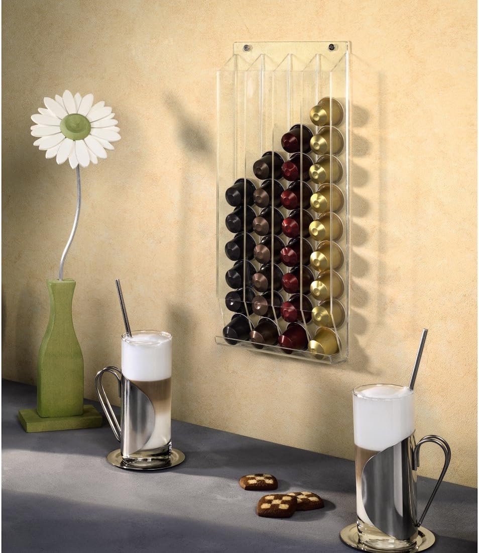 Xavax Acrilico Coffee Capsule Stand for Nespresso | 40 Capsules - Transparent