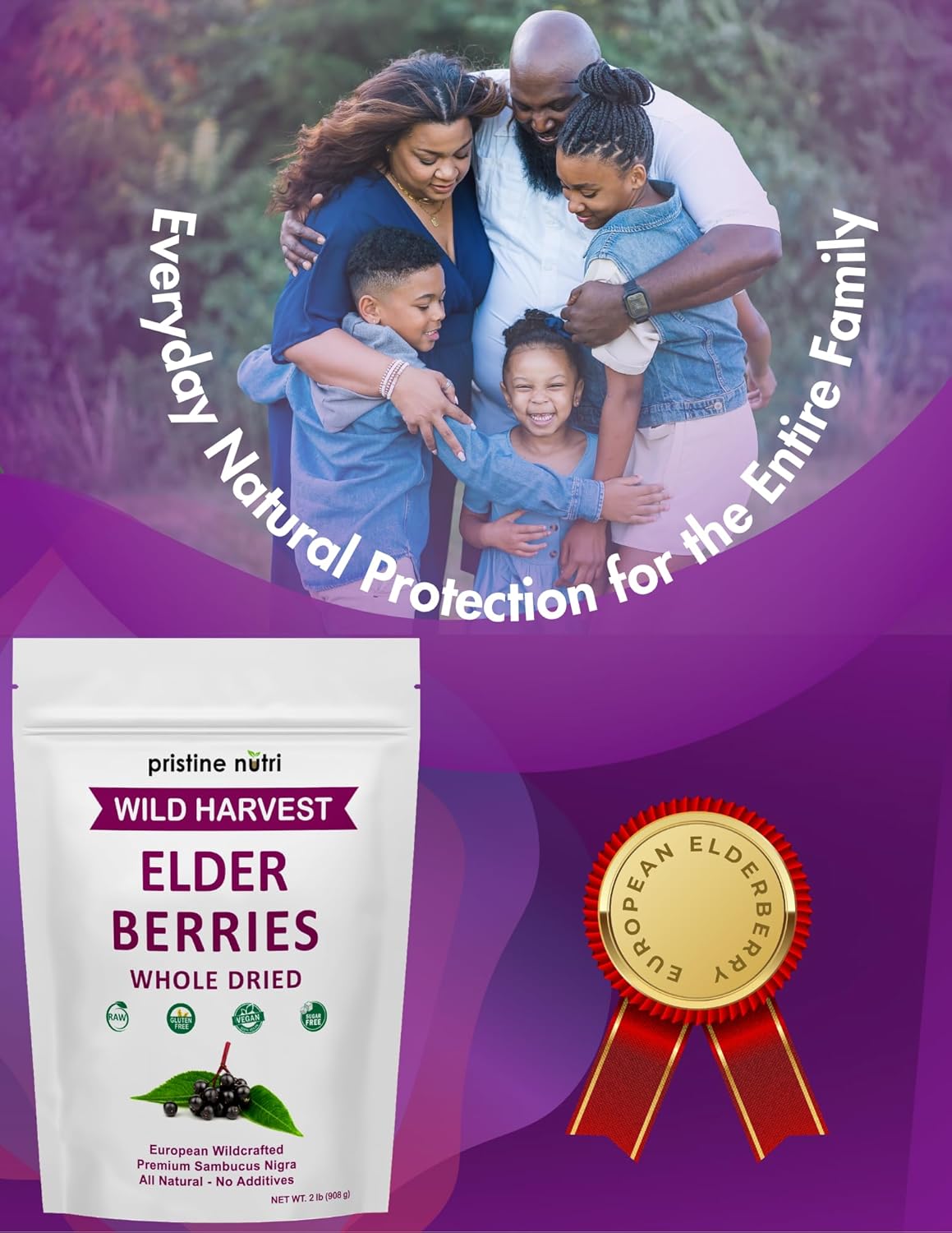 Elderberries Dried Bulk | Whole European Elderberry Dried, Wildcrafted All Natural | Non-GMO, Non-irradiated | Immunity Booster Antioxidants and Vitamins | Make Syrup, Tea| 2 lb (32 oz) - Image 3