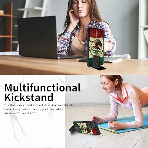 Miniatura 3 de Funda para Samsung S22 Ultra, Galaxy S22 Ultra con cubierta deslizante para cámara deslizante, soporte integrado, funda protectora híbrida de doble