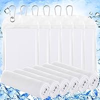 Hosuly 6-Pack Cooling Towels 40"x12" - Breathable Ice Towels for Neck, Face & Sports, Portable Neck Wraps for Yoga, Gym & Hot Weather (White)