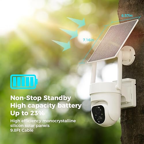 Miniatura 7 de SOVMIKU Vicohome - Timbre de video AI 2K y cámara de seguridad solar inalámbrica para exteriores, visión nocturna a color, audio bidireccional,
