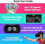 Orzly VR Headset Designed for Nintendo Switch & Switch OLED Console with Adjustable Lens for a Virtual Reality Gaming Experience and for Labo VR - Black - Gift Boxed Edition