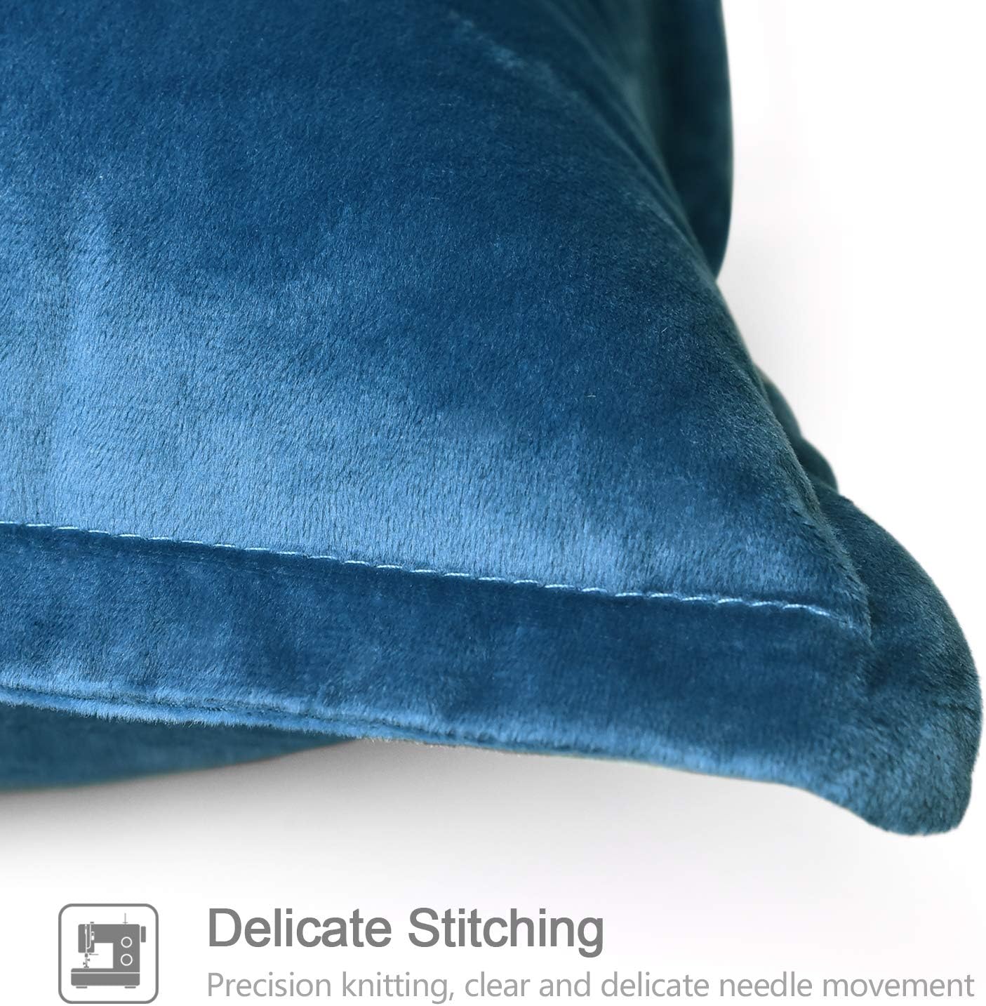 EIUE Throw Pillows Insert (Pack of 2, Navy) - 20 x 20 Inches Home Decor Square Couch Cushion