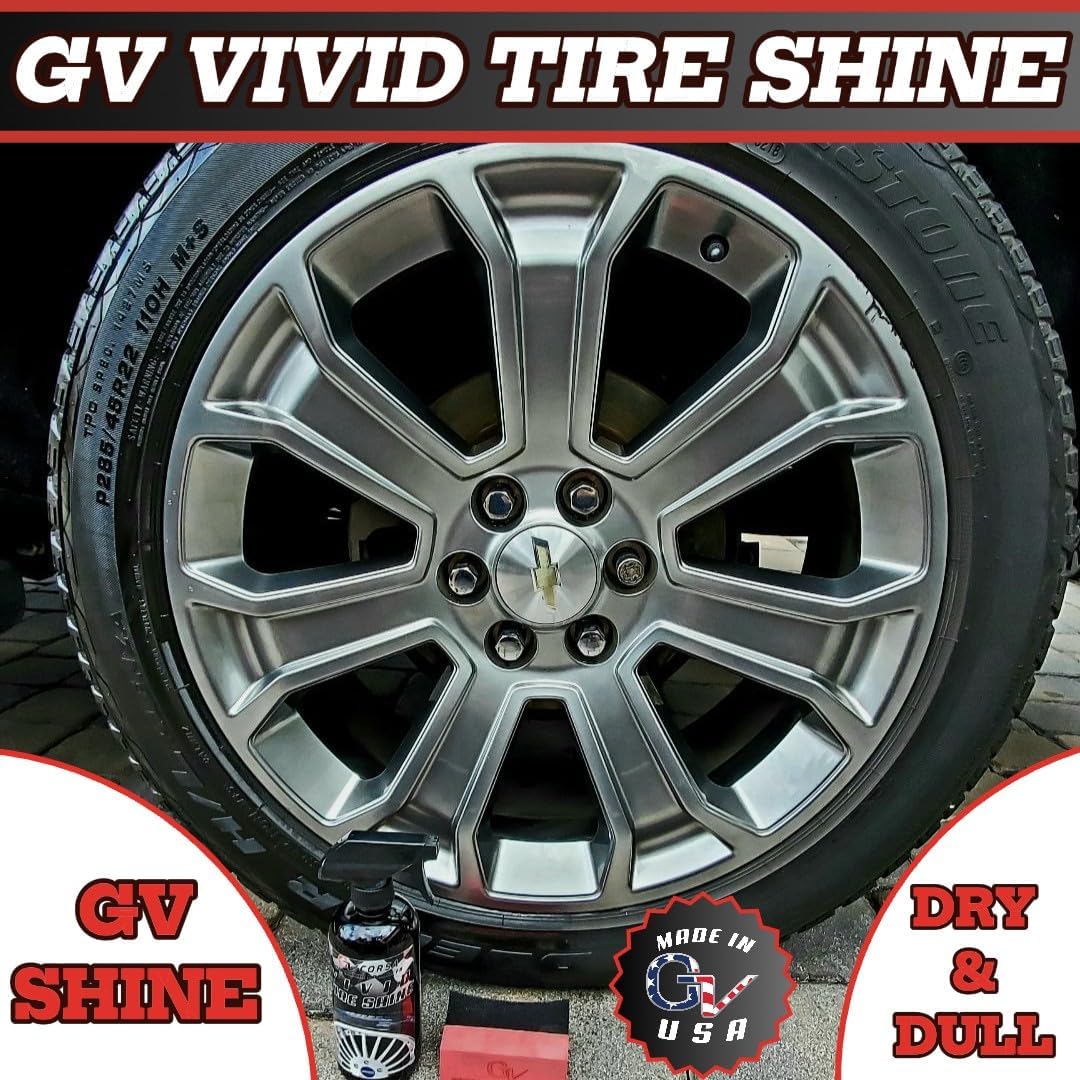 Detailing Products Vivid Tire Shine, Tire Dressing, Tire Gloss, Tire Shine Spray, car tire shine (1 Gallon)