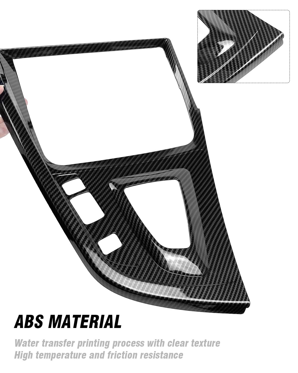 Kohlefaser-Stil Schalthebel Abdeckung Rahmen Aufkleber Innenverkleidung für BMW F30 F31 F34 3er, F32 F33 F36 4er (2013-2015)