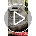 Image of Big Kamal White Buddha Fiber Indoor Outdoor Fountain with Led Lights for Home Decor and Office Decoration Or Gifting (90 cm X 65 cm X 65 cm) (Lotus Buddha White)