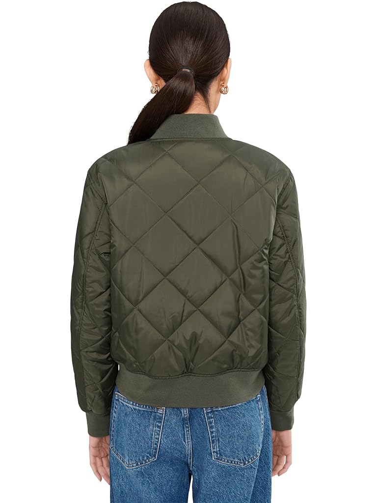 Green Levi's® Diamond Quilted Sherpa Lined Bomber