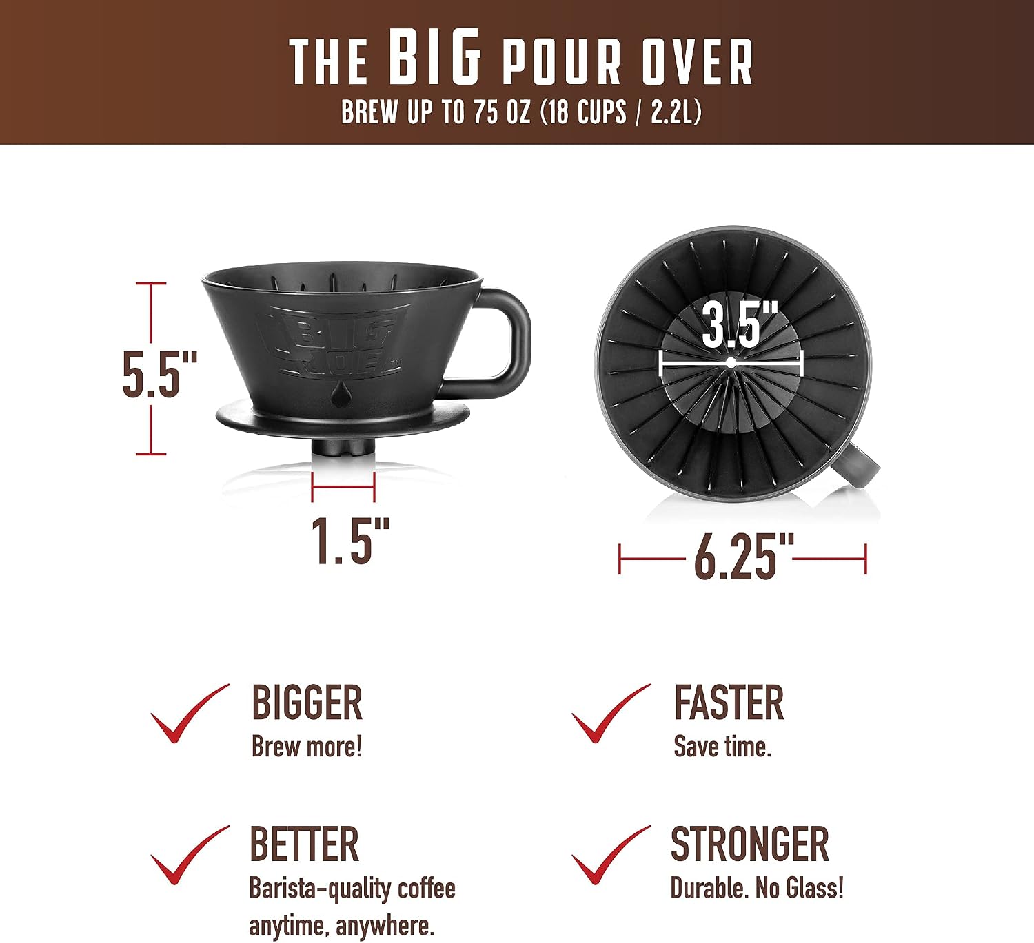 Extra Large Pour Over Coffee Maker 