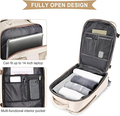 Miniatura 13 de coowoz Mochila de viaje grande para mujeres y hombres,Mochila de transporte,Mochila de senderismo impermeable para deportes al aire libre, Azul, 45