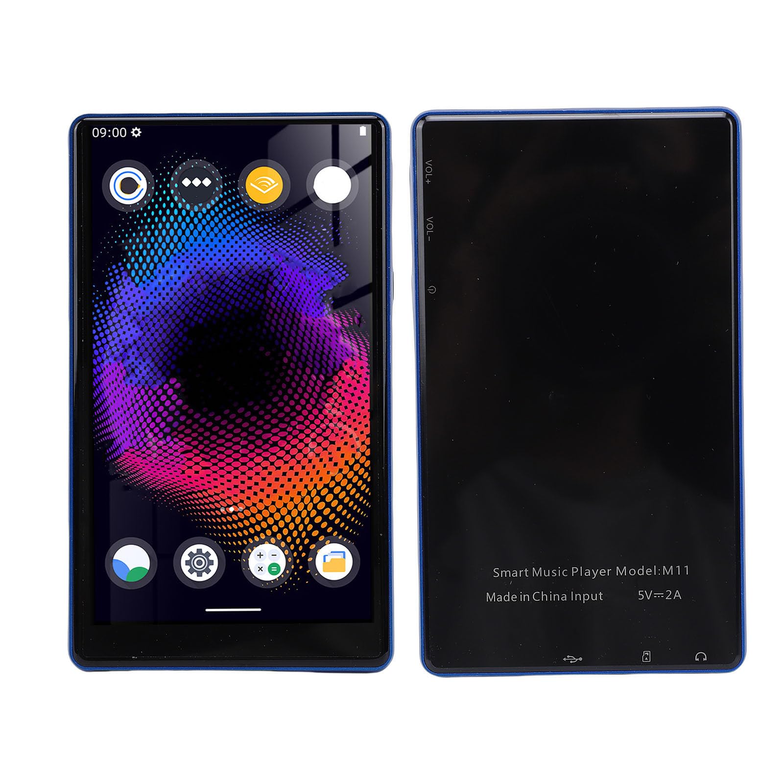 KIMISS Reproductor MP3 Bluetooth de 128 GB con WiFi - Reproductor de Música con Pantalla de 5 "para Niños y Adultos, Sonido HiFi sin Pérdidas, Compatible con y Más (Blue)