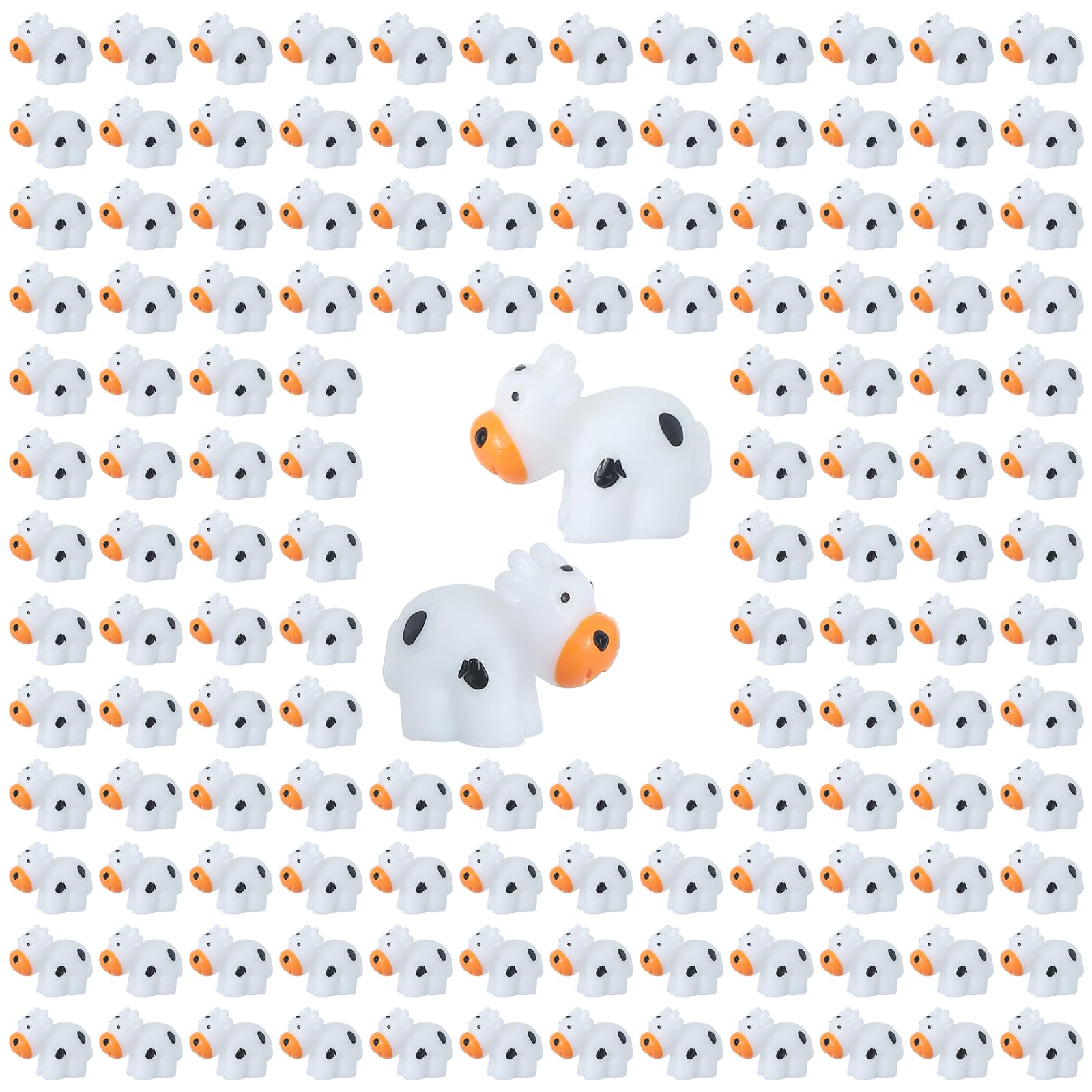 138 Pcs Mini Resin Cows Bulk Animals for Hiding Small Plastic Cows Statues Little Perfect for Forest Figures and More Adorable Landscape Fairy Outdoor Moss Garden DIY Ornament