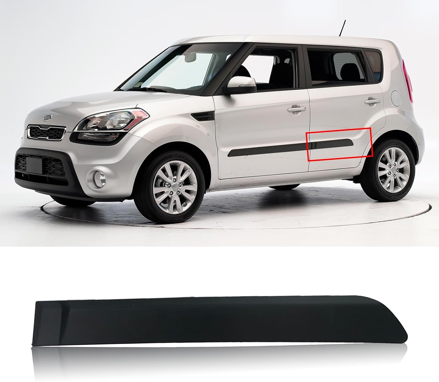 Front Right Side Door Side Body Guard Molding Trim Compatible with 2010-2013 Kia Soul (Front Right Side)