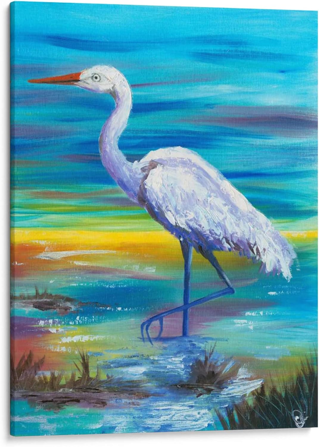 Yellow Heron II by the Artist Olivia Brewington