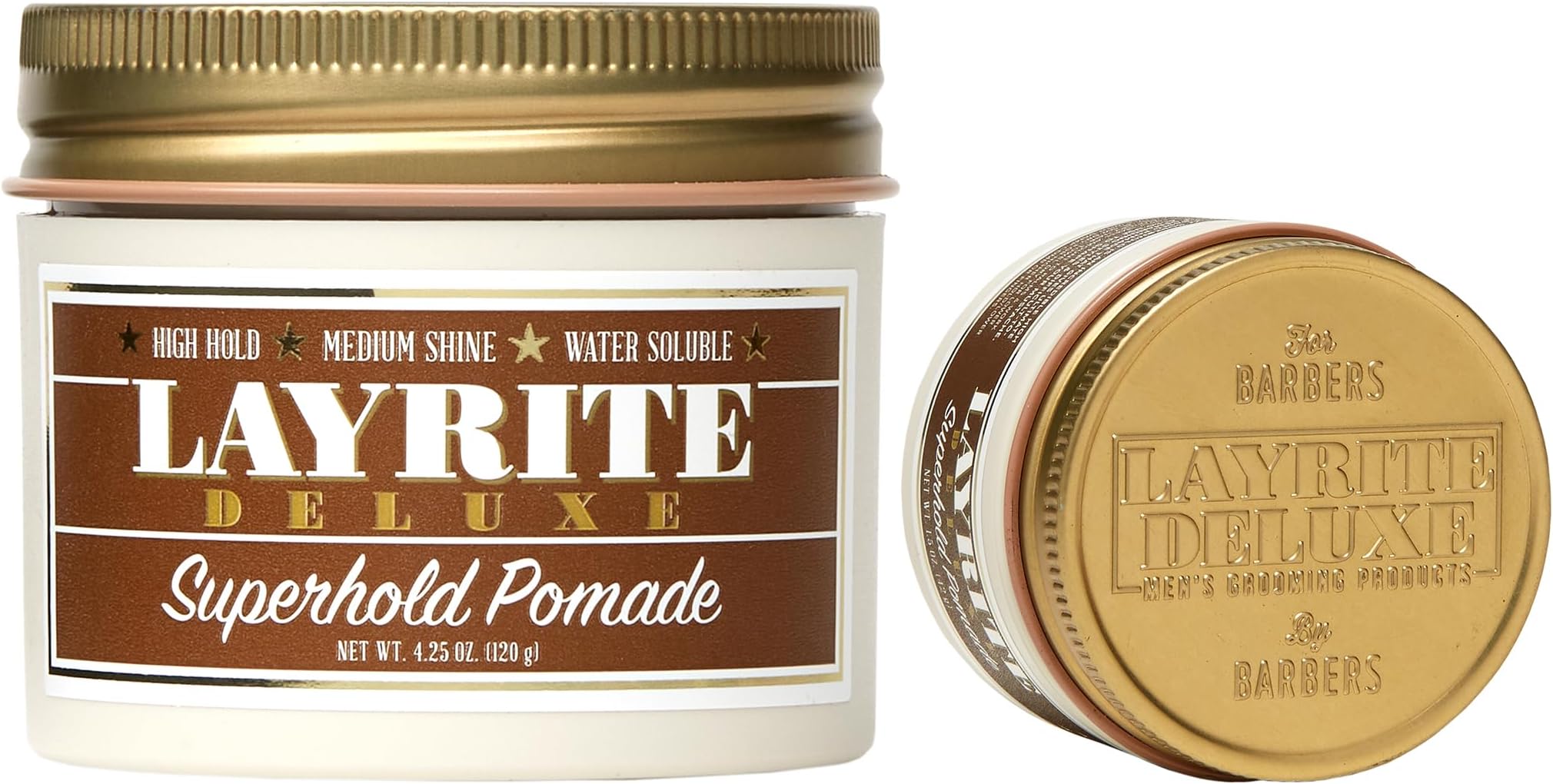 Deluxe Superhold Pomade 4.25 oz and 1.5 oz 2 Pack