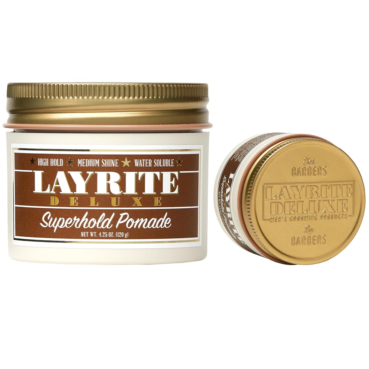 Layrite Deluxe Superhold Pomade 4.25 oz and 1.5 oz 2 Pack