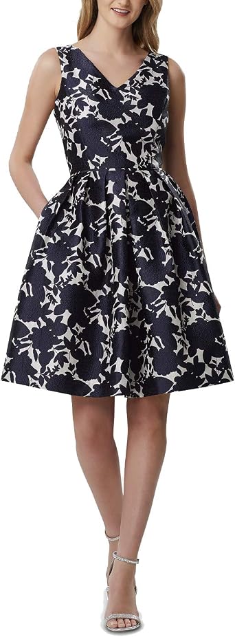 TAHARI ASL Printed Fit & Flare Dress
