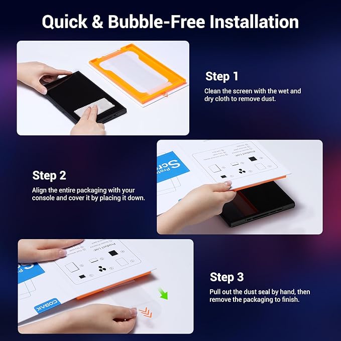 Protector de Pantalla Vidrio Templado para Lenovo Legion Go 2025 2 Pack miniatura 2