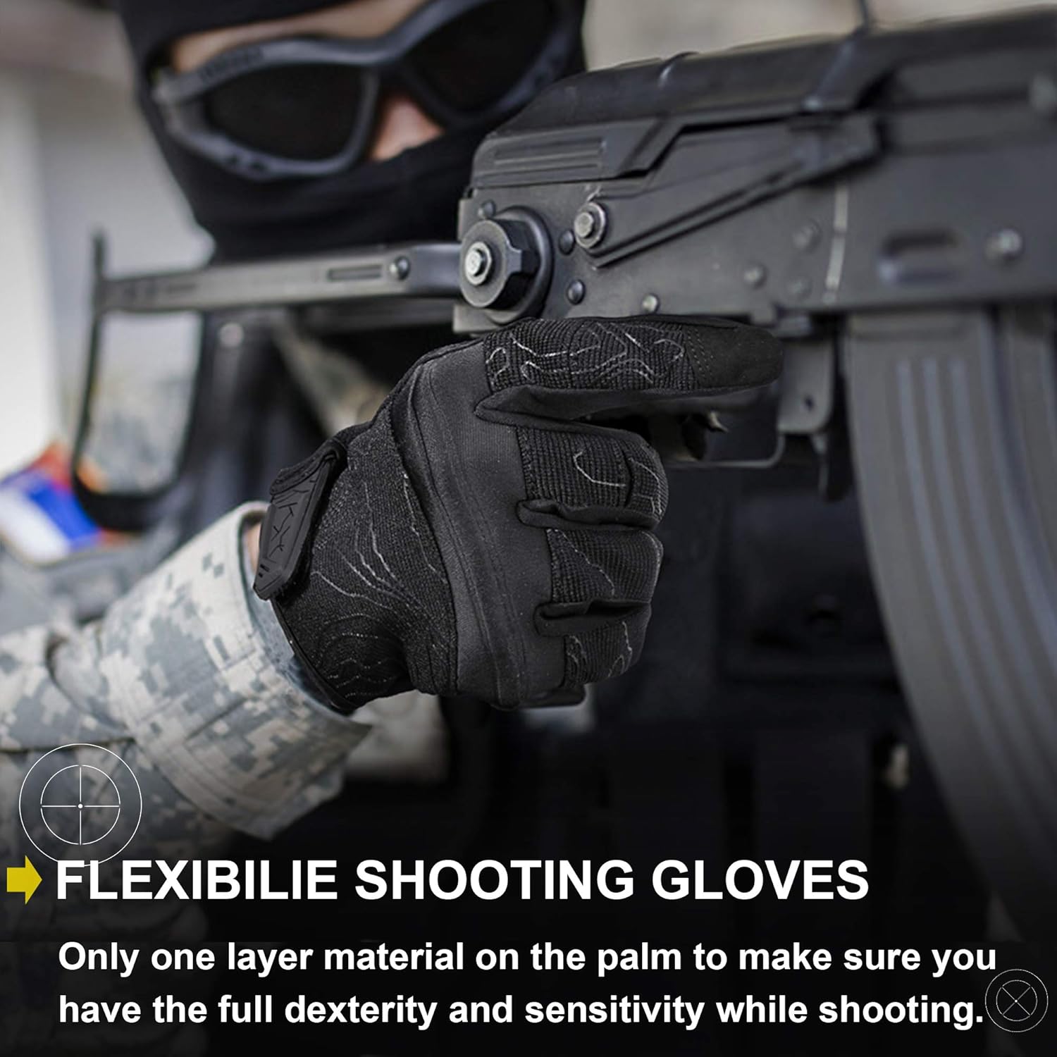 YOSUNPING Full Dexterity Tactical Gloves,Touchscreen Airsoft Gloves for Hiking Camping Paintball : Sports & Outdoors