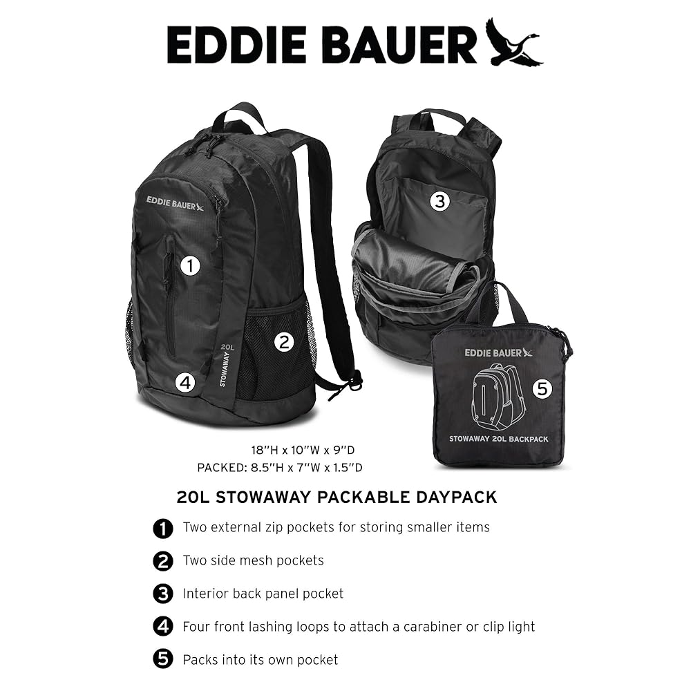 Amazon.co.jp: Eddie Bauer 収納可能 バックパック | 旅行