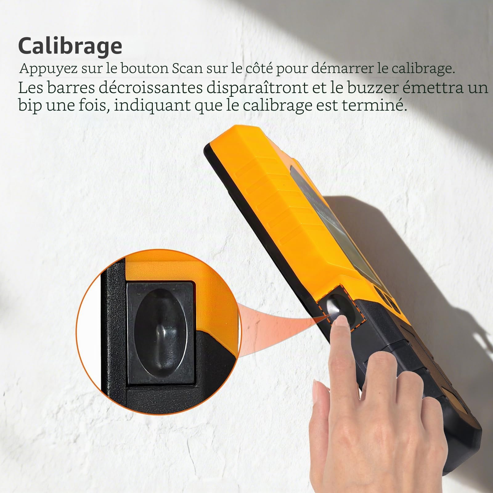 Proster Détecteur Mural 7-en-1 Haute Précision avec Capteur Intelligent, Scanneur Multifonction Écran LCD Rétroéclairé, Détection de Fils AC/Métal/Bois/Tuyaux pour Bricolage/Maison/Chantier
