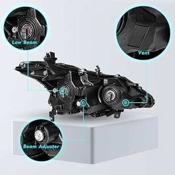 TUSDAR Halogen Headlights Assembly For 2013-2015 Nissan Altima 4Dr Sedan