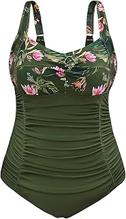 Bañador Mujer Reductor Barriga Tallas Grandes Push Up con Relleno Sexy Swimsuit Adecuado para Mujeres de Talla Grande Colores de Moda L-4XL