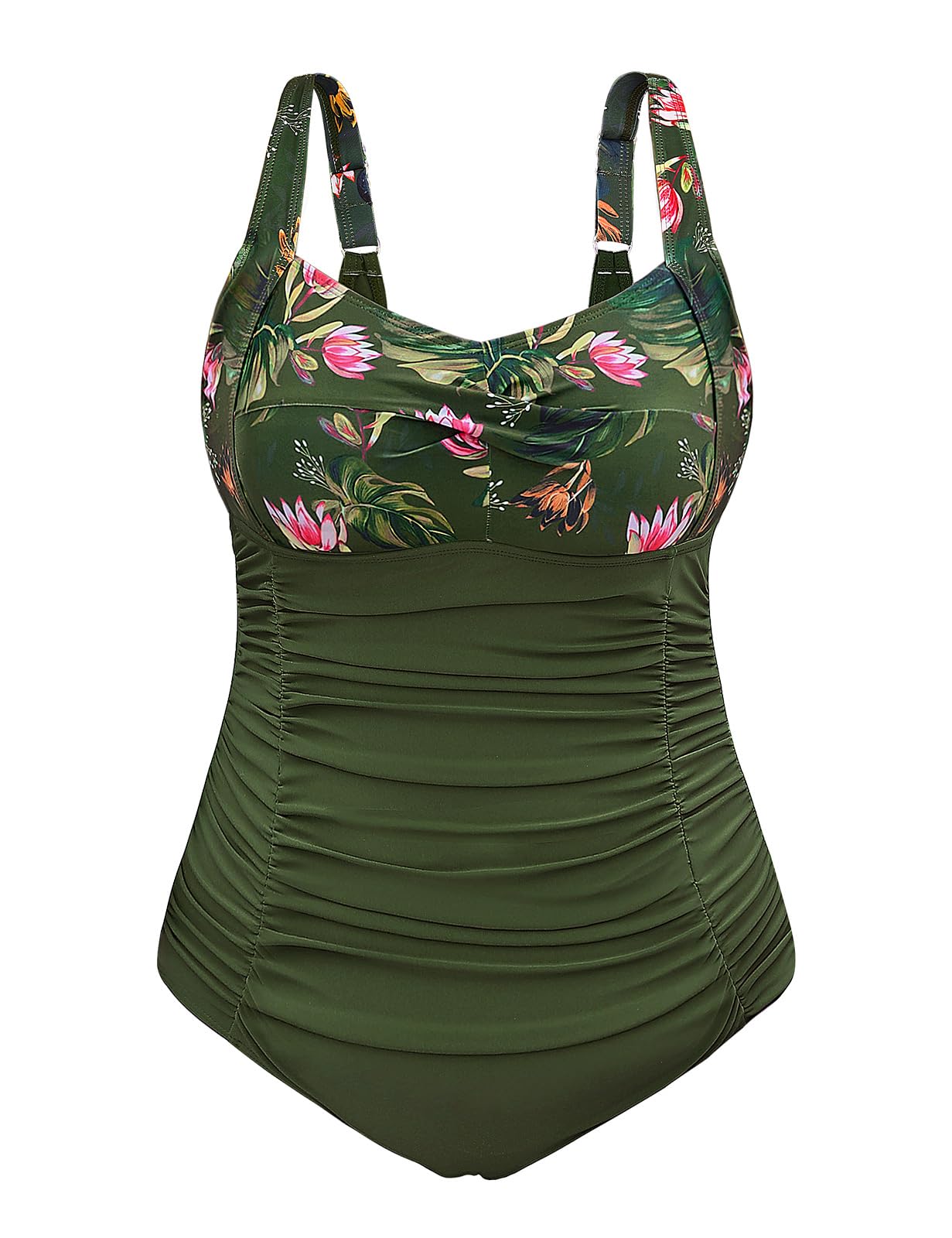 Vijamiy Bañador Mujer Reductor Barriga Tallas Grandes Push Up con Relleno Sexy Swimsuit Adecuado para Mujeres de Talla Grande Colores de Moda L-4XL