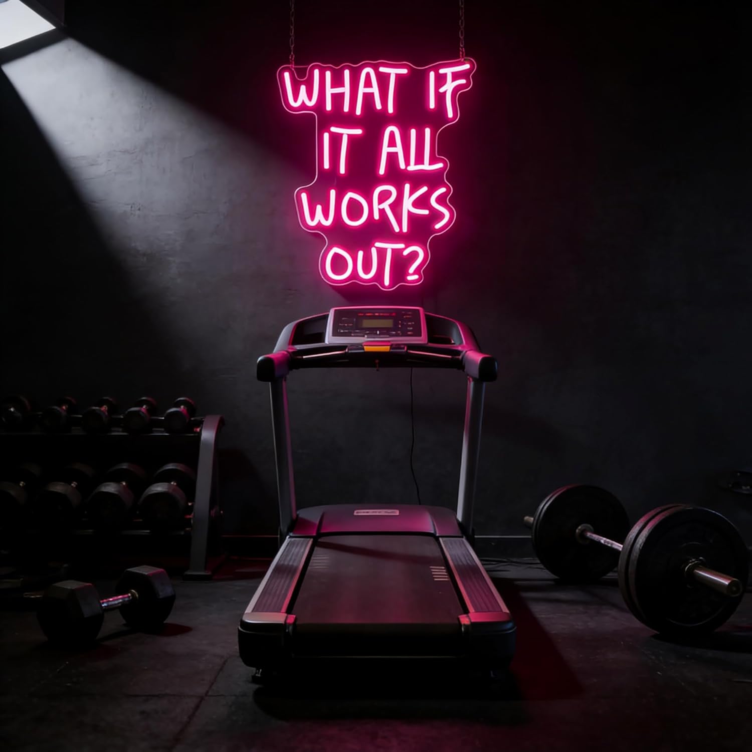 Neon Sign, What If It All Works Out Neon Signs for Wall Decor - Pink Motivational LED Light for Home, Office, Room - USB Powered Light Up Sign Decorations - Image 7