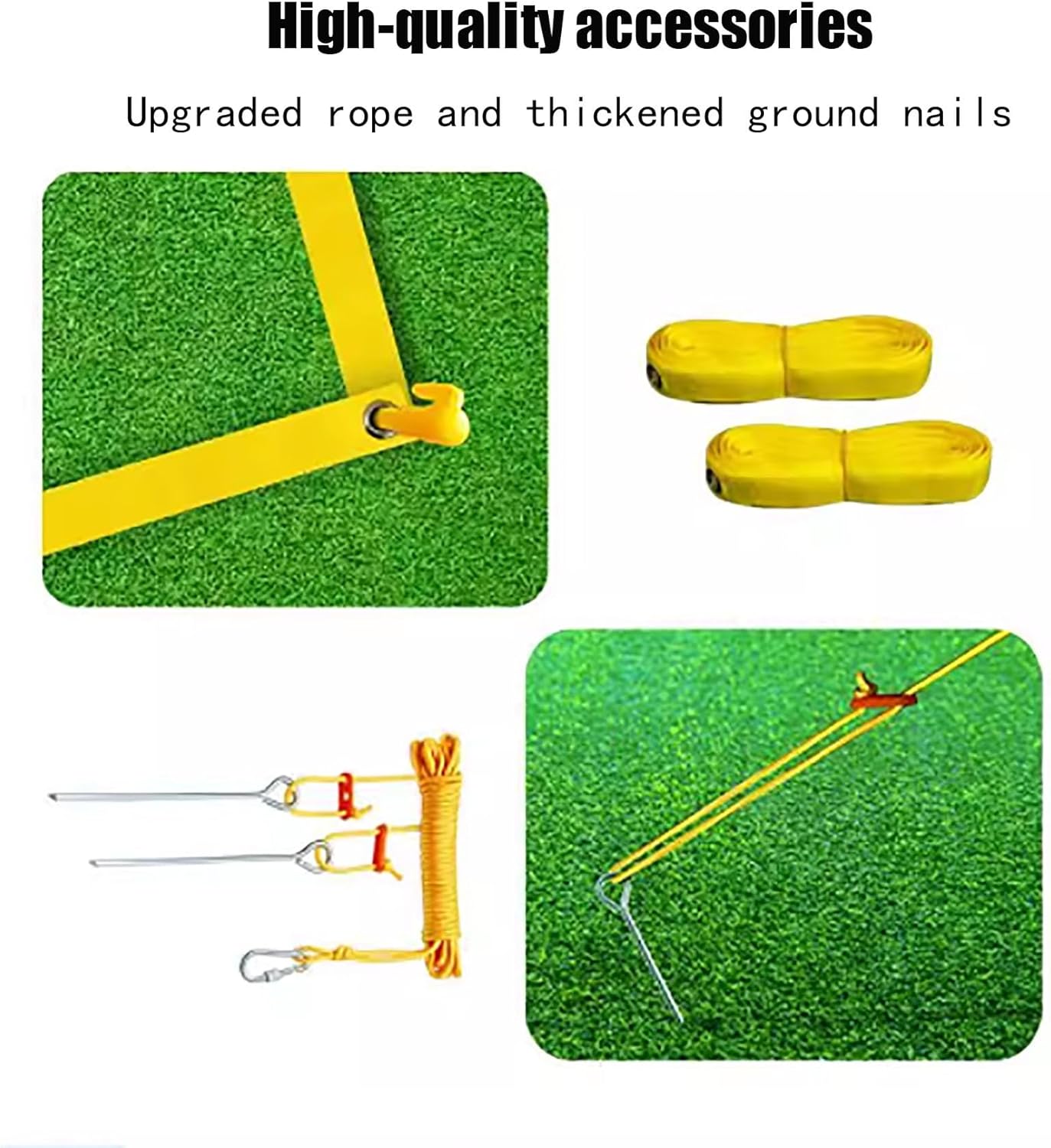 Portable Outdoor Volleyball Net System - Sag-Resistant Design, Complete with Poles, Volleyball, Pump & Carrying Case - Ideal for Beach & Grass Play.