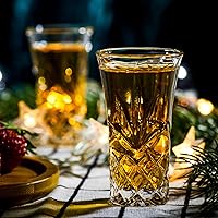 Vista 4 de Vasos de tequila con base pesada, vasos cordiales de vidrio de chupito, 2 oz (3)