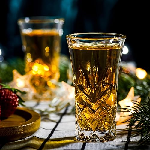 Miniatura 4 de JAIEF Juego de 3 vasos de tequila con base pesada, vasos cordiales de 2 onzas