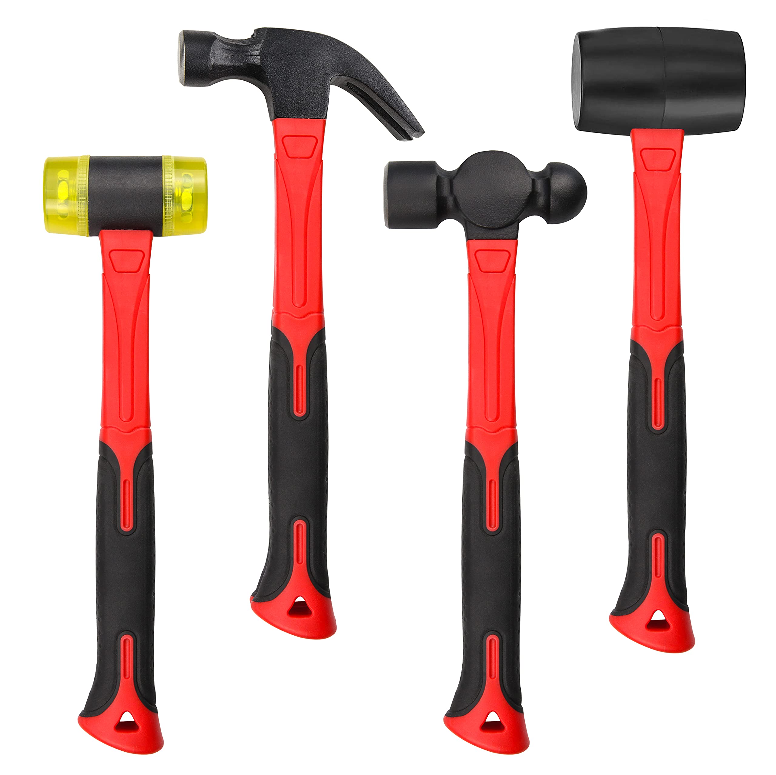 Buy VIAGL Hammer Set, 4 Piece, Fiberglass Handle Mallets for Soft Blow