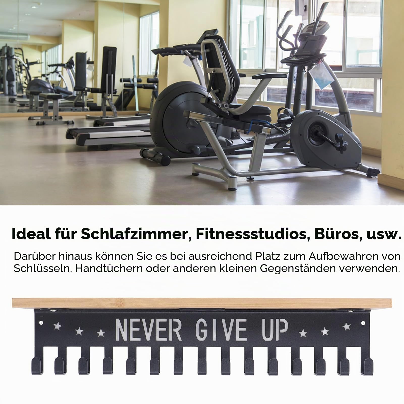 banapoy Medaillen-Aufhänger, Wandmontierter Medaillenhalter Display, Trophäenregal mit 20 Haken, Medaillen-Auszeichnungs-Aufhänger, Wandmontage Schwarz für Gymnastik, Fußball, Laufen, Rennen