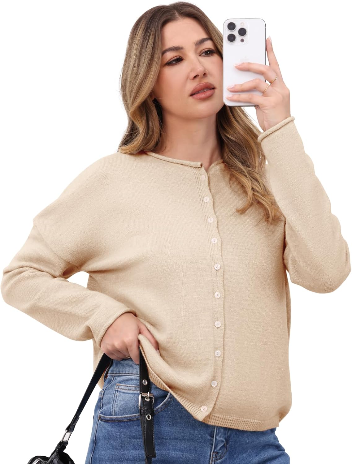 Womens Lightweight Open Front Cardigan Sweaters Casual Long Sleeve Sweater Tops Soft Knit Outfits Fall Winter 2025 - Image 4