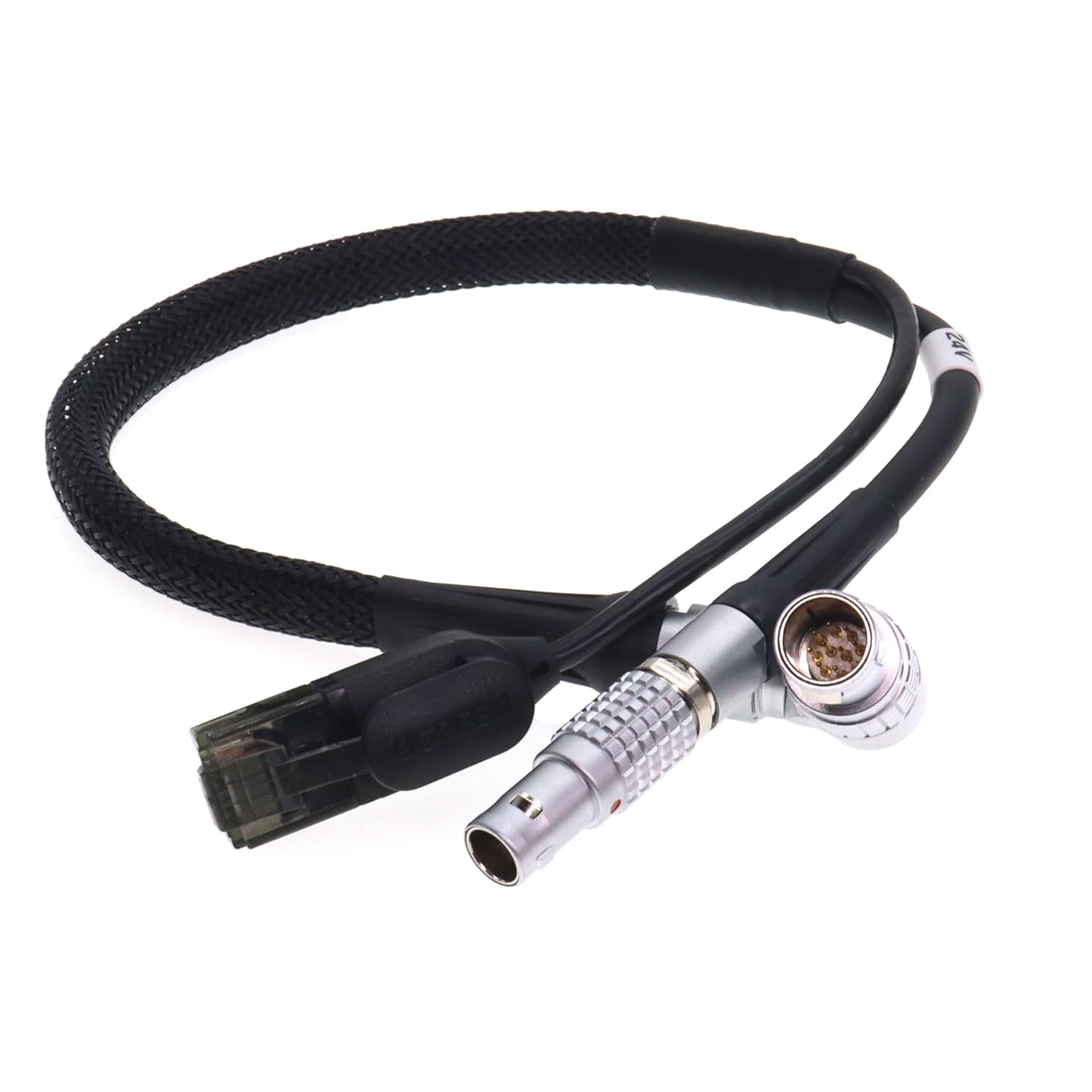 ARRI ETH Rotatable Right Angle 10 Pin to RJ45 and 2 Pin Male 24V Power Cable for ARRI Alexa Mini LF LF Mini SXT 35 Camera Teradek COLR