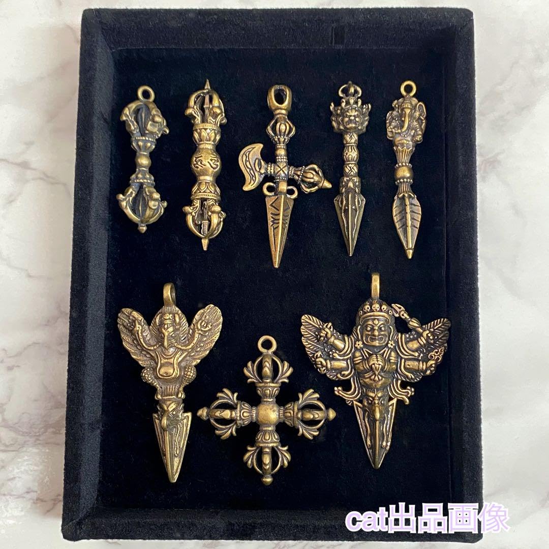 Amazon.co.jp: チベット密教法具 五鈷杵 バジュラ カツマ 独鈷杵