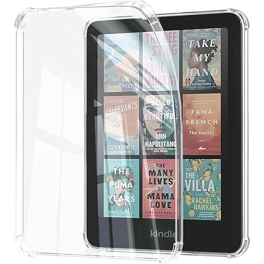 Clear Case for 7" All-New Kindle Paperwhite(12th Gen-2024 Releases) & Kindle Colorsoft Signature Edition, Premium Soft TPU Case Cover, Full Protective, Ultra Slim (Clear)