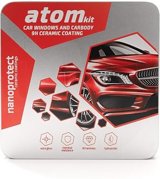 Nano Coating for Paint and Glass Nanoprotect Car Paint Coating Atom Ceramic Coat | Nano 9H Hydrophobic Coating for Car Body Paint Protection New AS TV