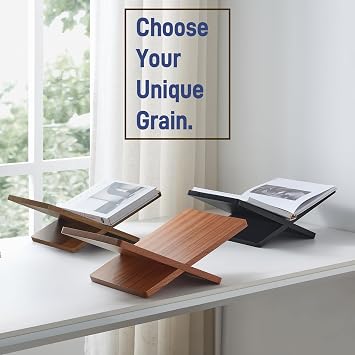 Solid Wooden Book Stand 16 x 9.5 x 6 Extra Large Display Stand | Open Book Holder Stand, Wood Book Display Stand for Coffee Table Books, Cookbooks, Bibles & Magazines