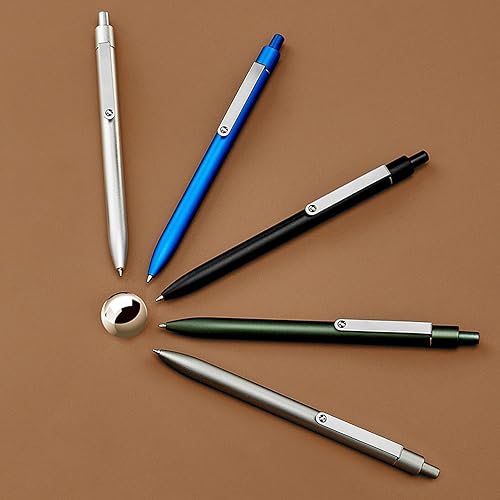 Miniatura 7 de LINFANC 5 bolígrafos de gel, punta media de 0.028 in, tinta negra de secado rápido para diario, bolígrafo de gel de escritura suave, bonitos