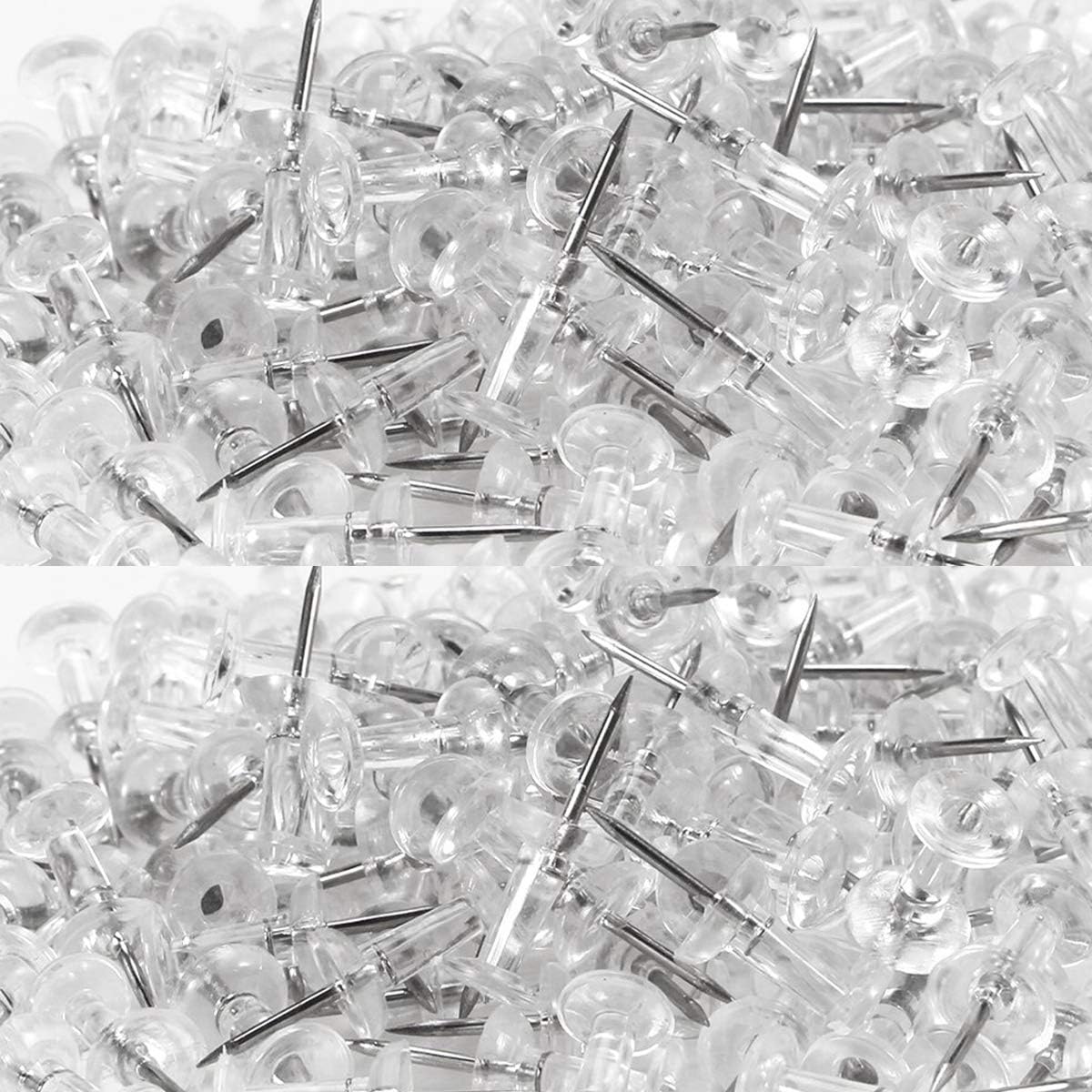 有名な高級ブランド Youowo 画鋲 画びょう 押しピン プラスチック画鋲 プッシュピン おしゃれ コクヨ イプ ダルマタイプ 透明色2個入り収納ケース付き Casaclean Ch