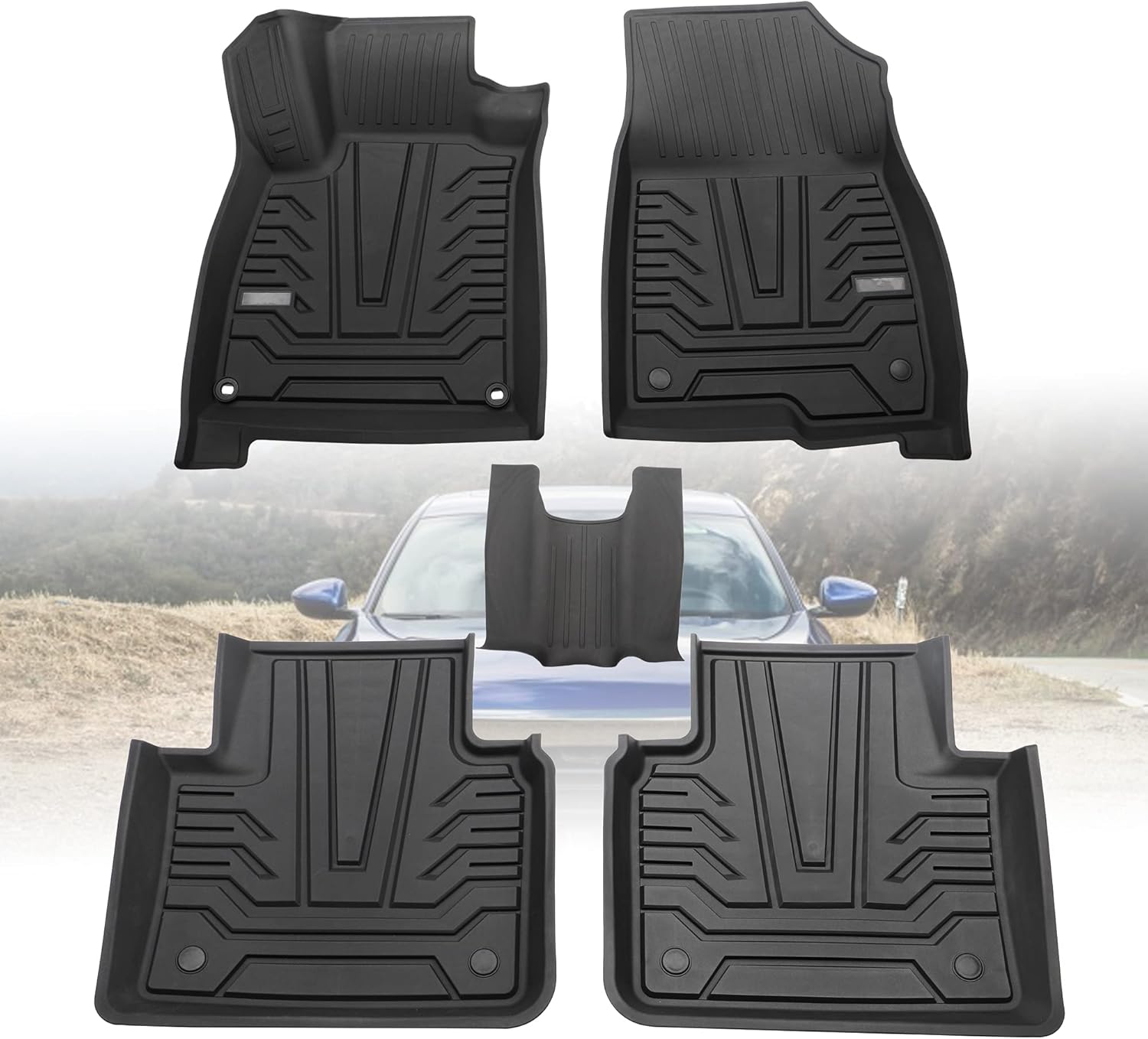PROEZE Floor Mats Compatible for 2018-2022 Accord,Black TPE All Weather Protective Floor mats, Full Set of Front and Rear Floor mats PROEZE Floor Mats Compatible for 2018-2022 Accord,Black TPE All Weather Protective Floor mats, Full Set of Front and Rear Floor mats