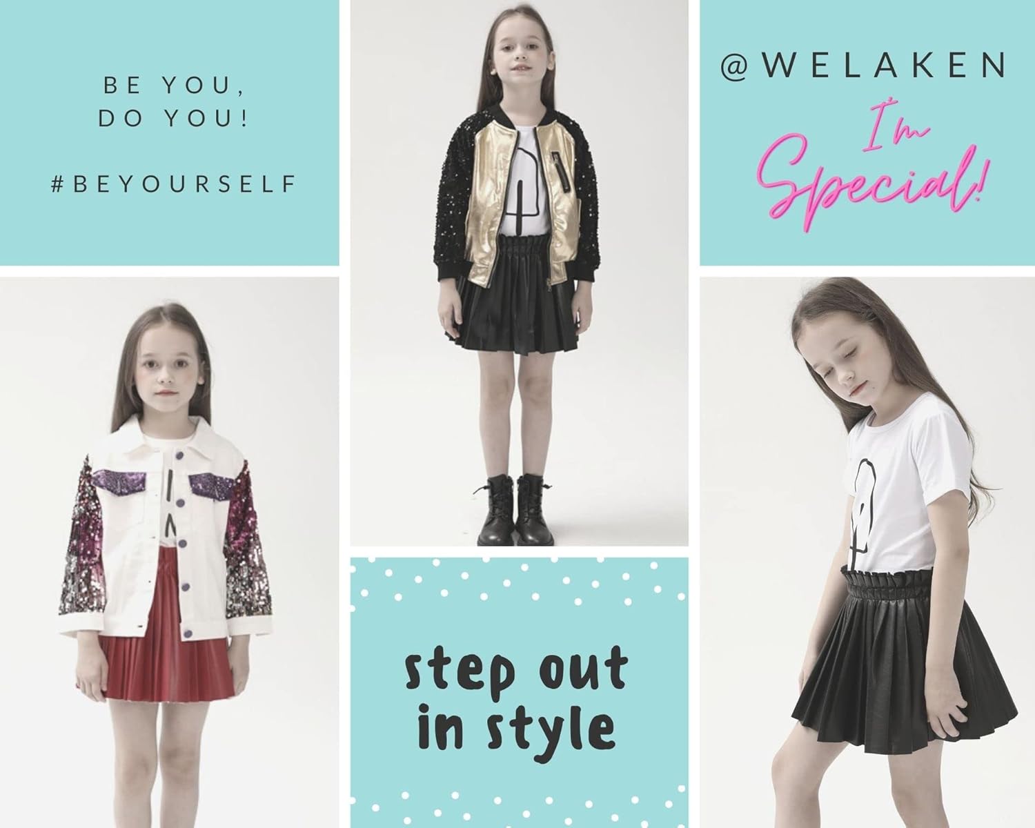 WELAKEN Pu Leather Skirts for Girls Kids & Teen & Toddler & Women Faux Leather Pleated Skirts : Clothing, Shoes & Jewelry