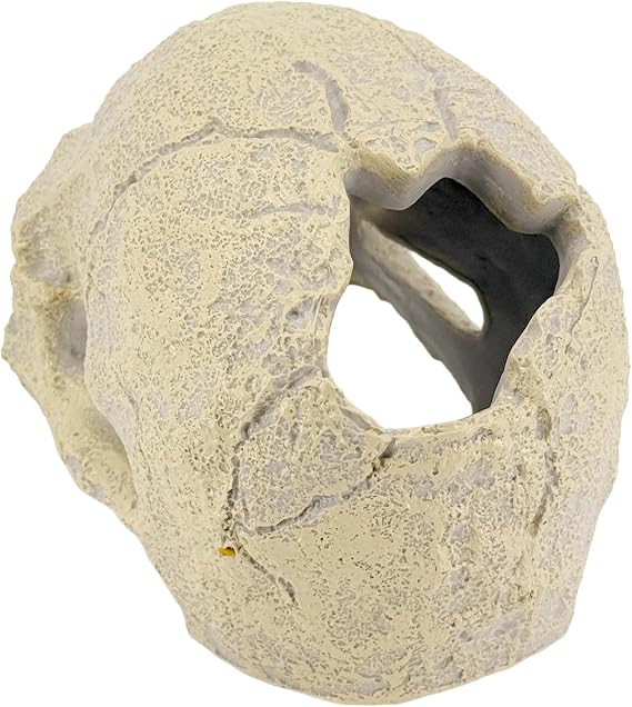 CTWPets Aquarium Human Skull Decor for Betta Fish, Sinking Hide Shrimp Hide