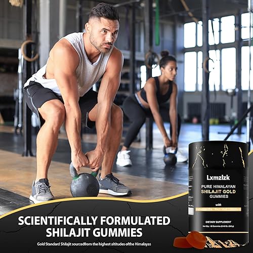 Miniatura 3 de Gomitas Shilajit puras del Himalaya doradas, Ashwagandha, Gokshura, ácido fúlvico y 85, refuerzo de energía y apoyo inmunológico, minerales traza